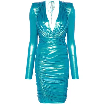 Alexandre Vauthier Dresses In Blue/metallic
