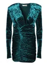 Alexandre Vauthier Velvet Dress In Green