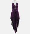 Alexandre Vauthier Embellished Asymmetrical Midi Dress In Cyclamen