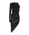 Alexandre Vauthier Embellished One Shoulder Midi Dress In Black