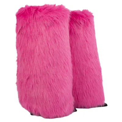 Pre-owned Alexandre Vauthier Faux Fur Boots 2024 In Pink