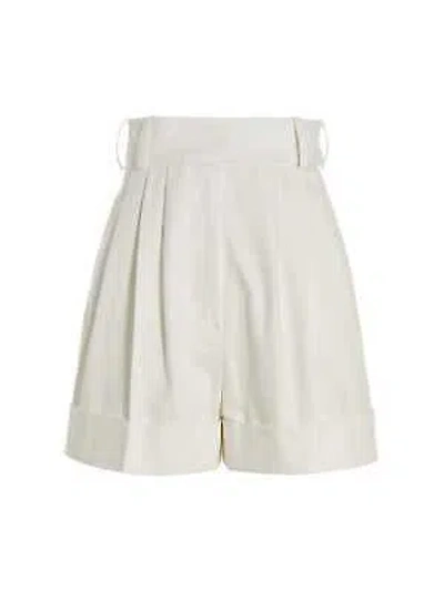 Pre-owned Alexandre Vauthier Front Pleat Shorts 34 Fr In White