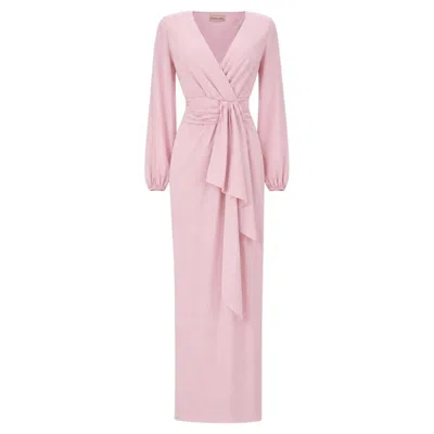 Pre-owned Alexandre Vauthier Gathered Silk Maxi Dress In Beige