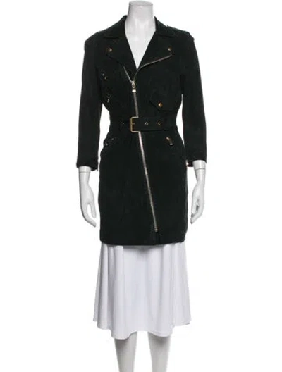 Pre-owned Alexandre Vauthier Goat Leather Coat In Green
