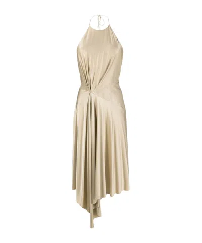 Alexandre Vauthier Open-back Stretch-jersey Halterneck Midi Dress In Neutrals