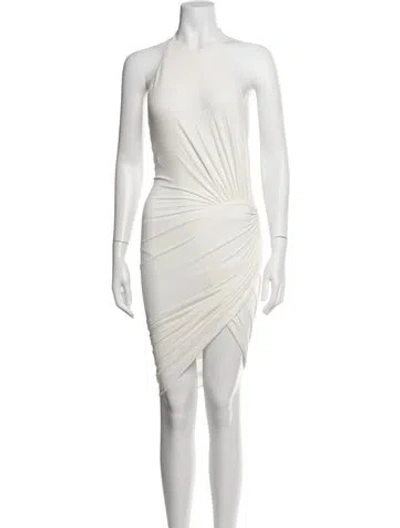 Pre-owned Alexandre Vauthier Halterneck Mini Dress In White