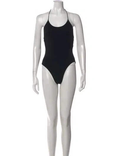 Pre-owned Alexandre Vauthier Halterneck Sleeveless Bodysuit In Black