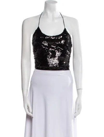Pre-owned Alexandre Vauthier Halterneck Sleeveless Crop Top In Multi