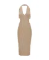 Alexandre Vauthier Halterneck Sleeveless Dress In Nude