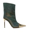 Alexandre Vauthier High-heeled Pointed Short Boots In Green