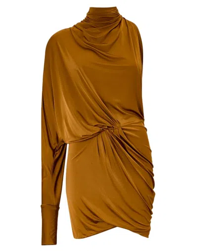 Alexandre Vauthier High Neck One In Brown