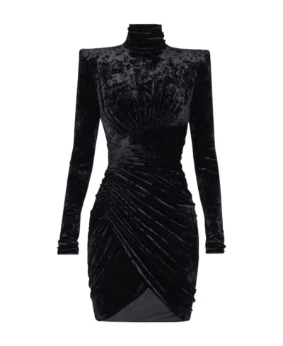 Alexandre Vauthier High-necked Mini Dress In Black