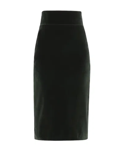 Alexandre Vauthier High Waist And Medium Length Skirt In Black