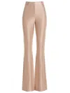 Alexandre Vauthier Pink Shiny Stretch Pants In Pink