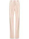 Alexandre Vauthier Satin High-waisted Trousers In Pink