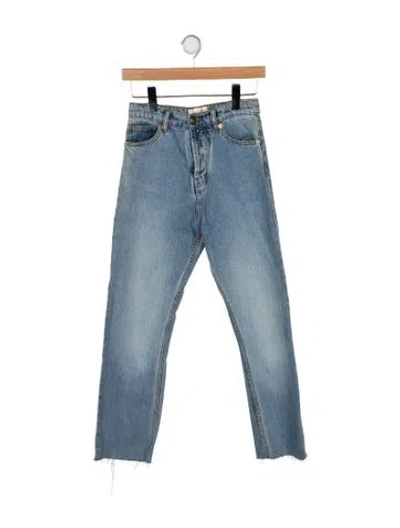 Pre-owned Alexandre Vauthier High-rise Straight Leg Jeans In Blue