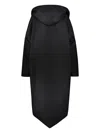 Alexandre Vauthier Hooded Asymmetrical Coat In Black