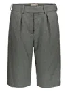 Alexandre Vauthier Houndstooth Belted Shorts In Black