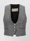 Alexandre Vauthier Houndstooth Wool Blend Vest