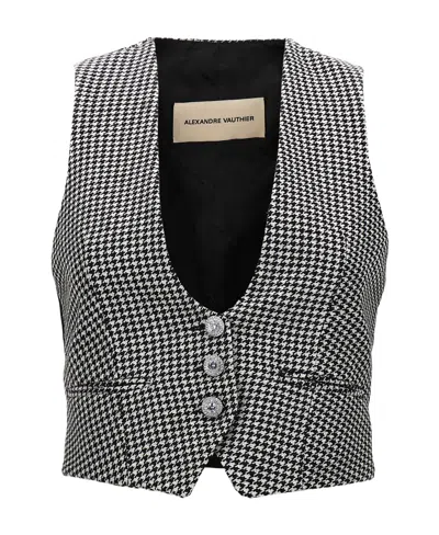 ALEXANDRE VAUTHIER ALEXANDRE VAUTHIER HOUNDSTOOTH-PATTERNED VEST