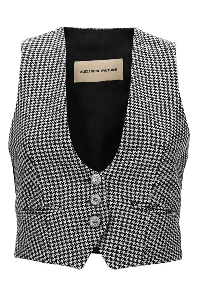 ALEXANDRE VAUTHIER ALEXANDRE VAUTHIER HOUNDSTOOTH WAISTCOAT