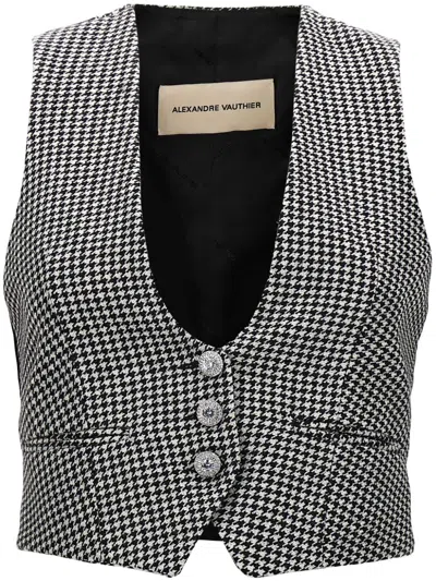 ALEXANDRE VAUTHIER HOUNDSTOOTH WAISTCOAT