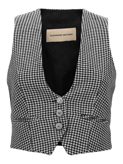 ALEXANDRE VAUTHIER HOUNDSTOOTH WAISTCOAT