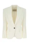 Alexandre Vauthier Tailored Blazer Featuring Back Pleats In White