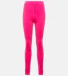 Alexandre Vauthier Jersey Leggings In Pink