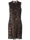 Alexandre Vauthier Lace Panel Lambskin Dress In Black