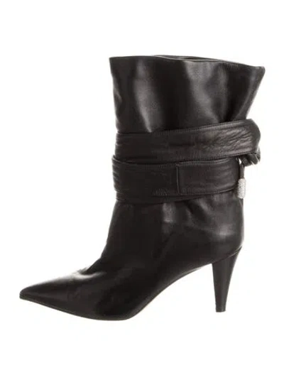 Pre-owned Alexandre Vauthier Leather Boots In Black