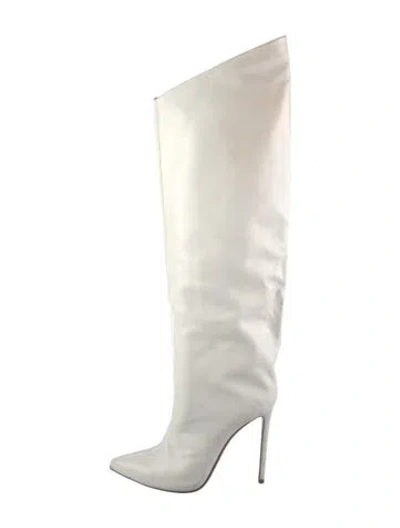 Pre-owned Alexandre Vauthier Leather Boots In White