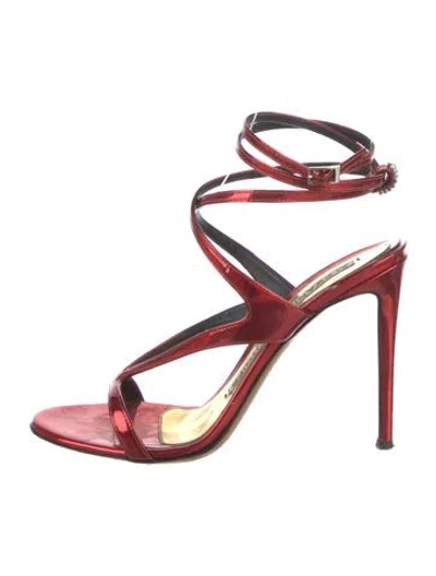 Pre-owned Alexandre Vauthier Leather Sandals In Red