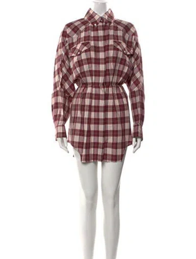 Pre-owned Alexandre Vauthier Linen Mini Dress W/ Tags In Red