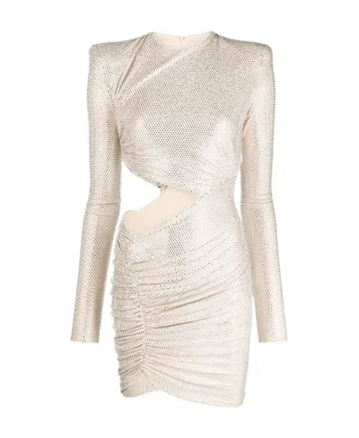 Alexandre Vauthier Long Sleeved Dress In White