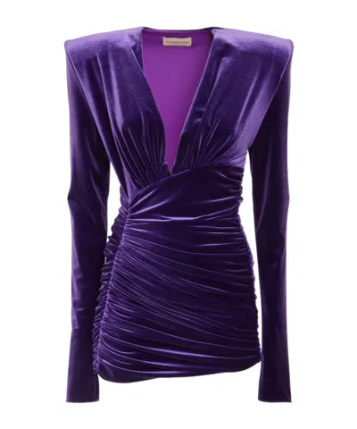 Alexandre Vauthier Long-sleeved Mini Dress In Black