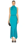 Alexandre Vauthier Maxi Dress In Zenith Blue
