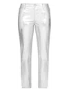 Alexandre Vauthier Metallic Jeans In Silver