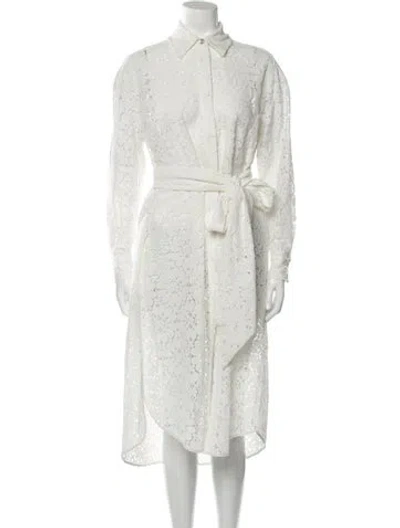 Pre-owned Alexandre Vauthier Midi Length Dress W/ Tags In White