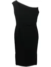 Alexandre Vauthier One-shoulder Mini Dress Side Slit In Black