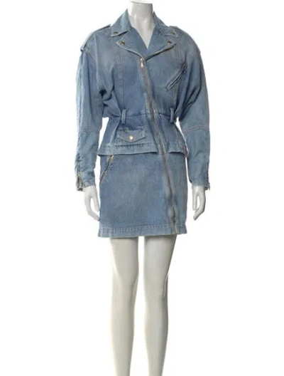 Pre-owned Alexandre Vauthier Mini Dress In Blue