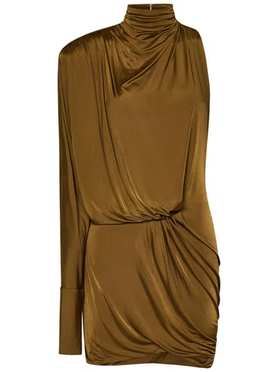 Alexandre Vauthier Mini Dress In Brown