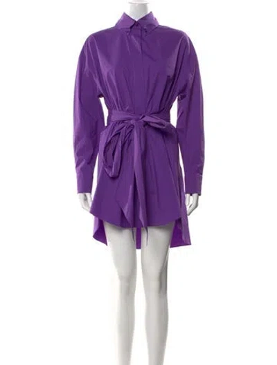 Pre-owned Alexandre Vauthier Mini Dress In Purple