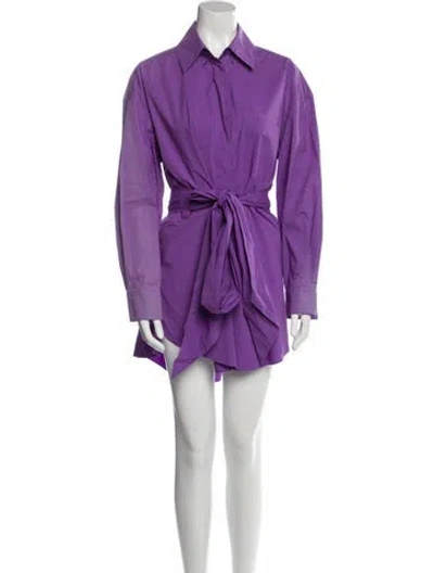 Pre-owned Alexandre Vauthier Mini Dress In Purple