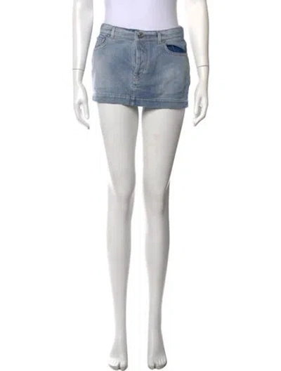Pre-owned Alexandre Vauthier Mini Skirt In Blue