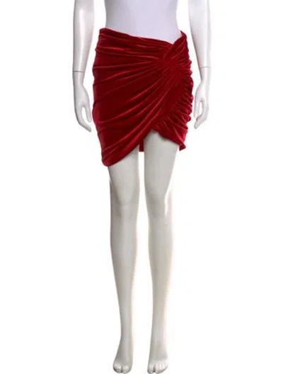 Pre-owned Alexandre Vauthier Mini Skirt In Red