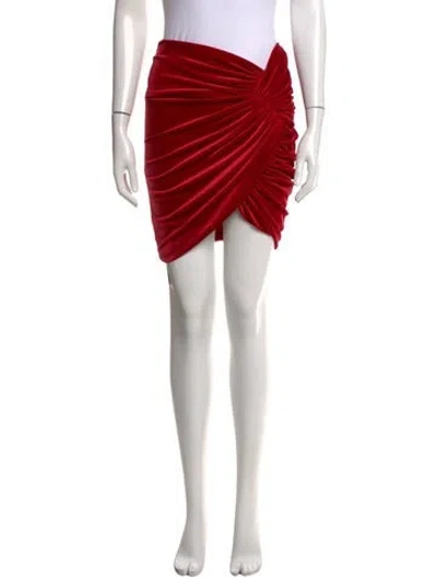 Pre-owned Alexandre Vauthier Mini Skirt In Red