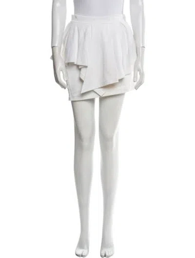 Pre-owned Alexandre Vauthier Mini Skirt In White