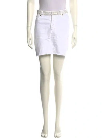 Pre-owned Alexandre Vauthier Mini Skirt In White