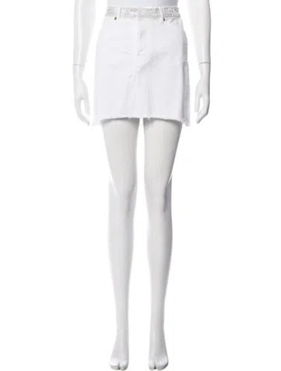 Pre-owned Alexandre Vauthier Mini Skirt In White